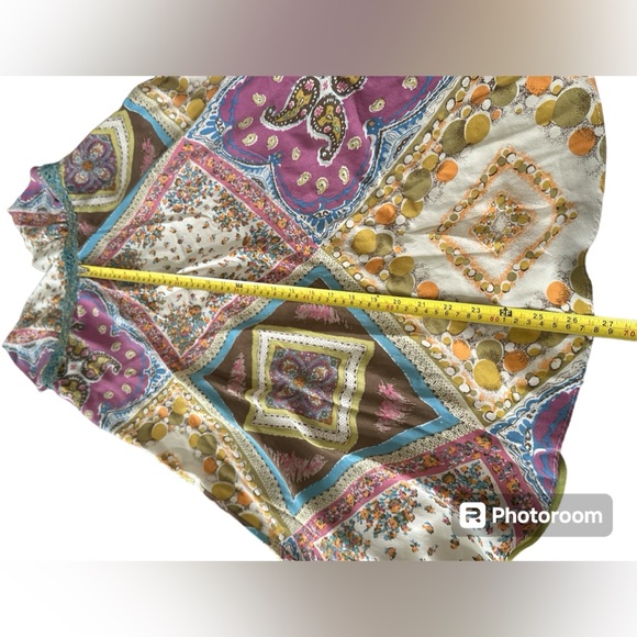 Y2K Nicole Miller Vintage Silk Dress Paisley Chiffon Lined Spaghetti Straps 2000 - Picture 8 of 15